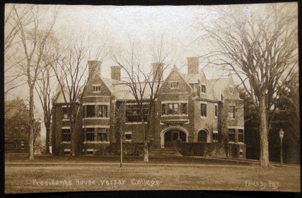 Item #25677 Circa 1909 Real Photo Postcard Vassar College Presidents House Poughkeepsie, N.Y. Americana - Vassar College.