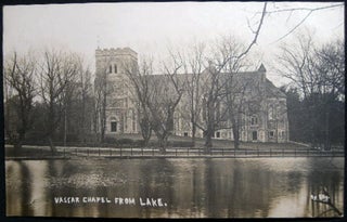 Item #25678 Circa 1909 Real Photo Postcard Vassar College Chapel from Lake Poughkeepsie, N.Y....