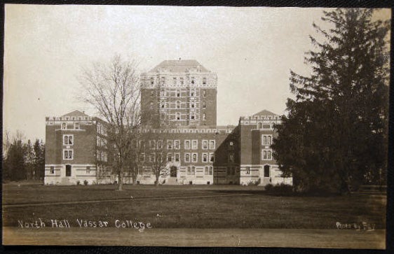 Item #25680 Circa 1909 Real Photo Postcard Vassar College North Hall Poughkeepsie, N.Y. Americana - Vassar College.