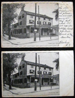 Item #25702 1907 Postcard Jacob Haubeil Fountain House Ye Olde Tavern Flushing Long Island New...