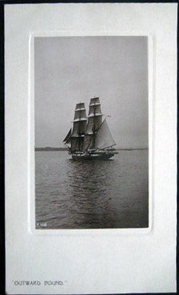 Item #25703 Circa 1909 Real Photo Postcard "Outward Bound" Sailing Ship By Rotograph Co....