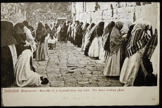 Item #25832 Circa 1910 Postcard Jerusalem Klagemauer Muraille De La Lamentaiot Des Juifs The Jews...