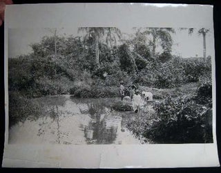 Item #26022 Black and White Photograph of Wash Day at Harden Gut Frederiksted, St. Croix By Axel...