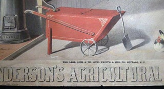 Circa 1865 Anderson's Agricultural Steamer Color Lithograph Broadside