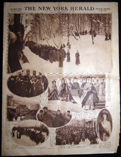 Item #26028 The New York Herald Picture Section February 17, 1924 Death of Lenin. World History - 20th Century - The New York Herald.