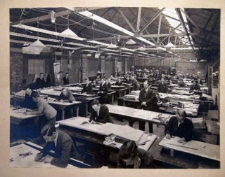 Item #26039 1924 Photograph of the Interior of Bruntons of Musselburgh Scotland Aviation Wire...