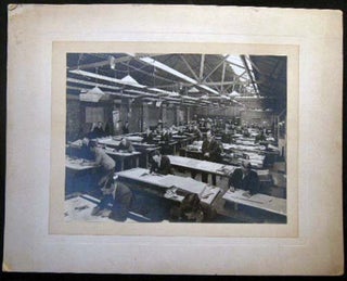 1924 Photograph of the Interior of Bruntons of Musselburgh Scotland Aviation Wire Rope Engineering Room