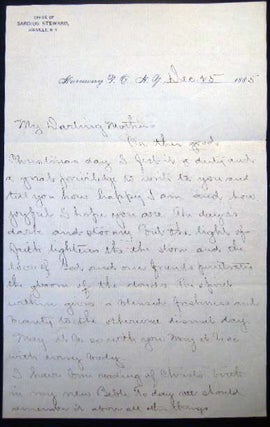 1885 - 1886 Manuscript Correspondence Edwin Maxwell of Harmony New York