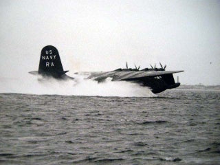 Item #26086 1949 Photograph of Caroline Mars JRM-2 BuNo 76824, U.S. Navy Large Seaplane Arrival...