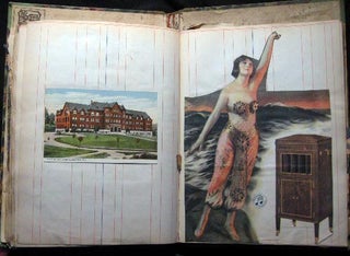 Circa 1915 Scrapbook Repurposed from a Ledger