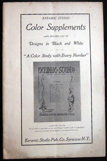 Item #26240 Keramic Studio Color Supplements and Revised List of Designs in Black and White. Americana - Manufacturing - Ceramics - Arts and crafts.