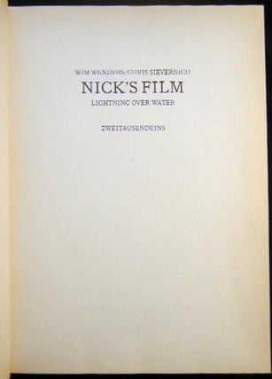 Nick's Film Lightning Over Water Wim Wenders/Chris Sievernich (with) Letter from Movielab, Inc. To Cinematographer Fred C. Schuler