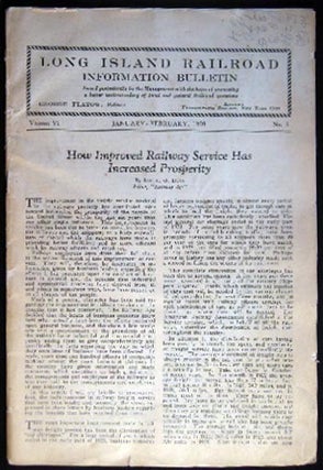 Item #26286 Long Island Railroad Information Bulletin Issued Periodically By the Management with...