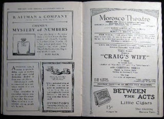 Morosco Theatre Program Week Beginning Monday Evening, April 4, 1926 Rosalie Stewart Presents "Craig's Wife" A Drama By George Kelly