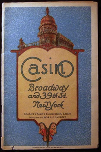 Item #26296 The Casino Theatre Program Week Beginning Monday Evening, May 7, 1928 The Messrs. Shubert Present "My Maryland" a Musical Romance with Nydia D'Arnell Nathaniel Wagner George Rosener Book and Lyrics By Dorothy Donnelly Music By Sigmund Romberg. Americana - New York City - Theatre History.