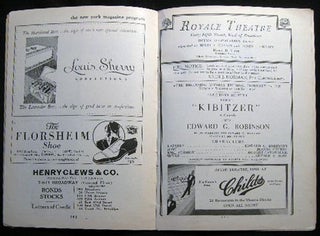 Royale Theatre Program Week Beginning Monday Evening, February 25, 1929 Patterson Mc Nutt Presents "Kibitzer" A Comedy with Edward G. Robinson By Jo Swerling and Edward G. Robinson Staged By Mr. Mc Nutt