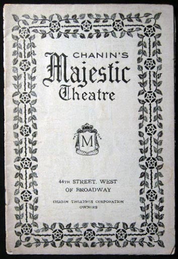 Item #26306 Chanin's Majestic Theatre Program Week Beginning Monday Evening, February 27, 1928 Rosalie Stewart Presents Judith Anderson (By Arrangement with David Belasco) In the New Play Behold, The Bridegroom - By George Kelly Staged By the Author. Americana - New York City - Theatre History.