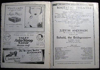 Chanin's Majestic Theatre Program Week Beginning Monday Evening, February 27, 1928 Rosalie Stewart Presents Judith Anderson (By Arrangement with David Belasco) In the New Play Behold, The Bridegroom - By George Kelly Staged By the Author