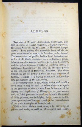 An Address Delivered Before the New York Historical Society, February 23, 1852