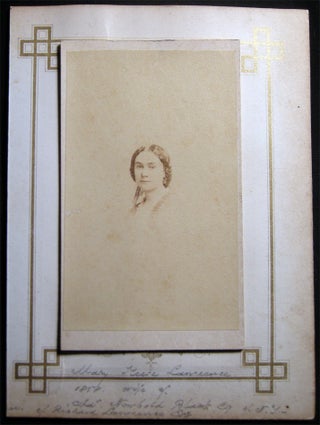 Item #26378 1858 Carte-de-Visite Photograph of Mary Keese Lawrence Black By Rockwood,...