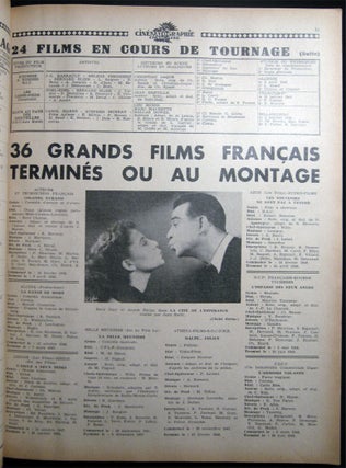 1948 La Cinematographie Francaise Au Service De L'Industrie Du Cinema Francais Samedi 26 Juin 1948 No. 1265