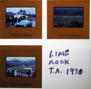 Circa 1971 Group of 35mm Color Slides of Race Activities & Cars at Lime Rock Park, Lakeville Connecticut