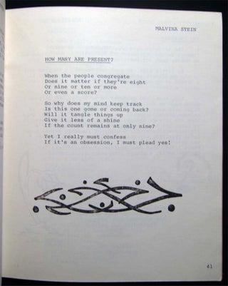 Leaps and Bounds a Collection of Creative Writing By Senior Citizens Ninth Annual Issue 1984 -1985 (with) An Autographed Note Signed By the Editor Presenting the Volume to Poet David Ignatow. in Thanks for His Writing