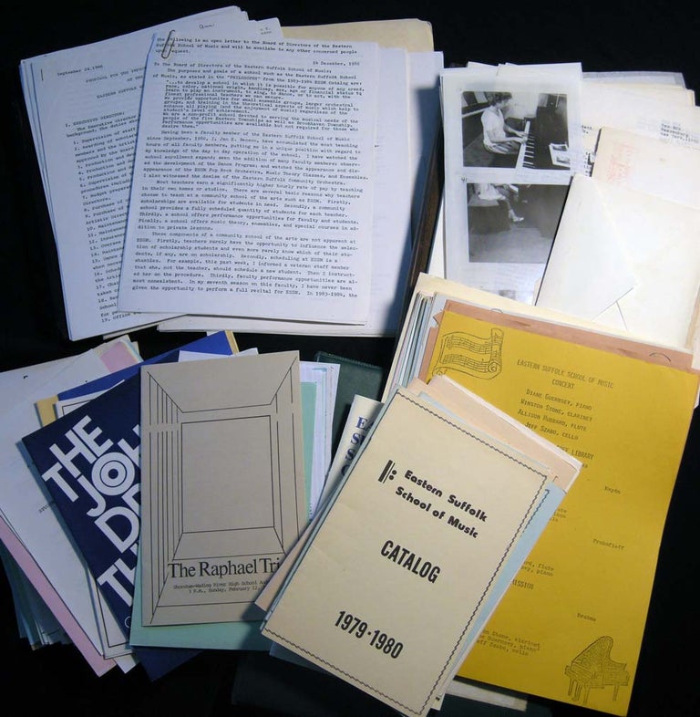Item #26562 1975-2013 Woman Music Teacher's Archive Highlighting Creative Work: Teaching, Authoring a Piano Instructional and Founding the Eastern Suffolk School of Music. Americana - 20th Century - Women in Education - Music.