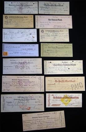 Item #26623 1864 - 1937 Group of Checks & Other Financial Instruments Drawn on New York City...