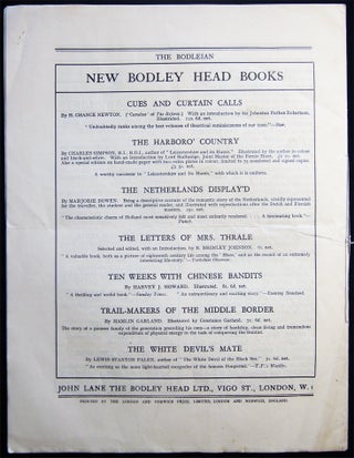 The Bodleian a Journal of Books at the Bodley Head Vol. XVIII. No. 12 March, 1927