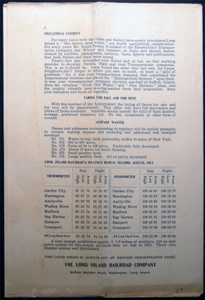 Long Island Agronomist Vol. VIII, Number 3 October 1, 1914 A Monthly Record of Facts Together with Deductions Based Upon Natures Practical Demonstrations Compiled By Hal. B. And Edith Loring Fullerton