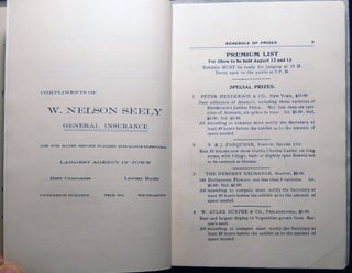 Schedule of Prizes Offered By the Southampton Horticultural Society Southampton, N.Y. Show to be Held in a Tent on Art Museum Grounds August 12 and 13, 1908 We Aim to Excel in Horticulture