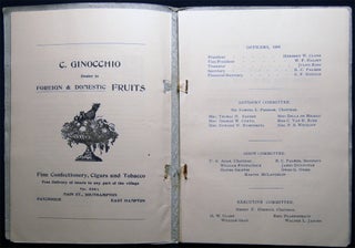 Schedule of Prizes Offered By the Southampton Horticultural Society Southampton, N.Y. Show to be Held in a Tent on Art Museum Grounds August 12 and 13, 1908 We Aim to Excel in Horticulture