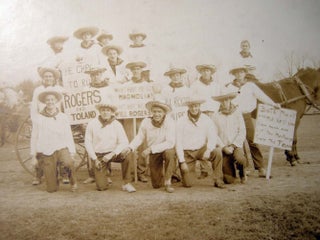 1928 Two Large Format Cabinet Card Photographs of a Football Team and a Candid Fraternal Group of Boys By the Kimball Studio Concord, N.H.