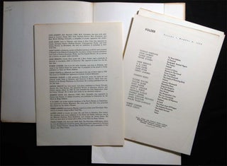 Folder Volume I, Number 2: 1954