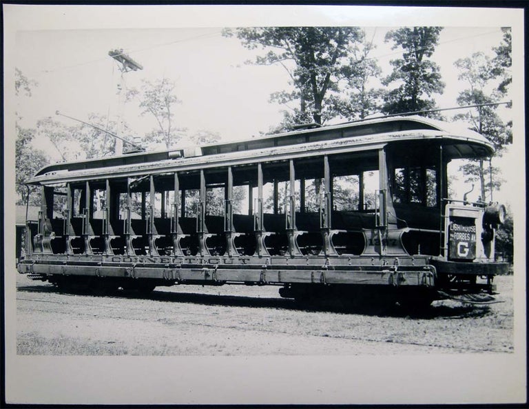 Item #26722 Photograph of the Conn. Co. Open Car at East Haven, CT. Americana - 20th Century - Photography - Transportation - Rail.