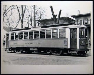 Item #26726 Photograph of the Connecticut Co. Street Railway Car at Grand & Lenox in New Haven....