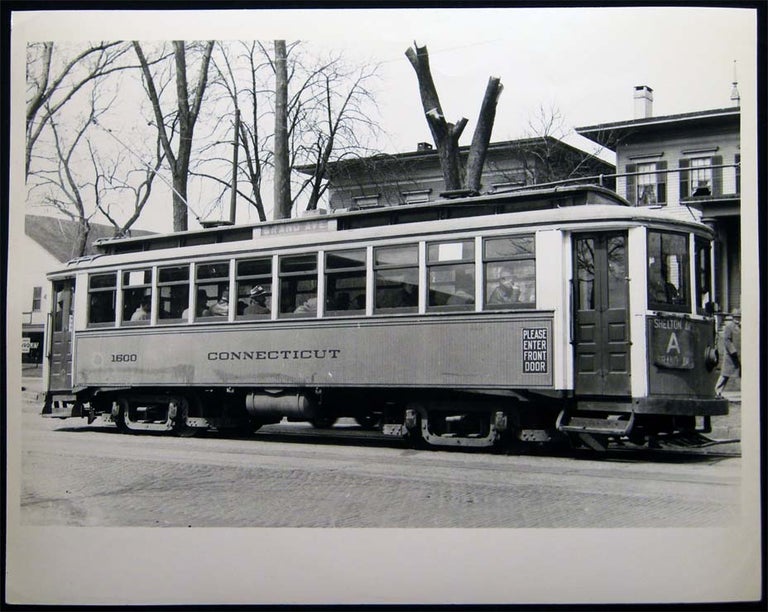 Item #26726 Photograph of the Connecticut Co. Street Railway Car at Grand & Lenox in New Haven. Americana - 20th Century - Photography - Transportation - Rail.