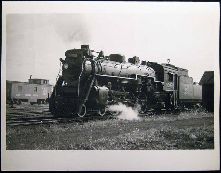 Item #26739 Photograph of the Canadian National 4-6-2 # 5303 at Stratford, Ont. Americana - 20th Century - Photography - Transportation - Rail.