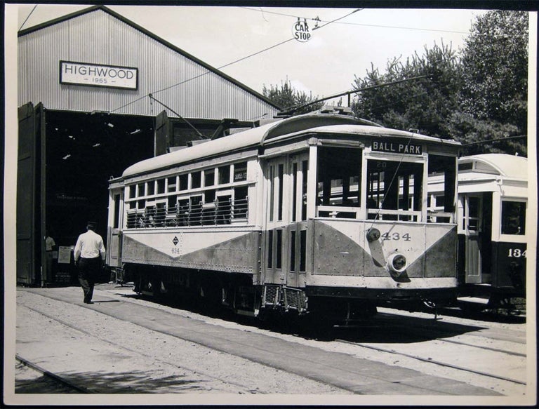 Item #26750 Photograph of Ex-Dallas Texas Car at the Seashore Trolley Museum in Kennebunkport, Maine 1977. Americana - 20th Century - Photography - Transportation - Rail.