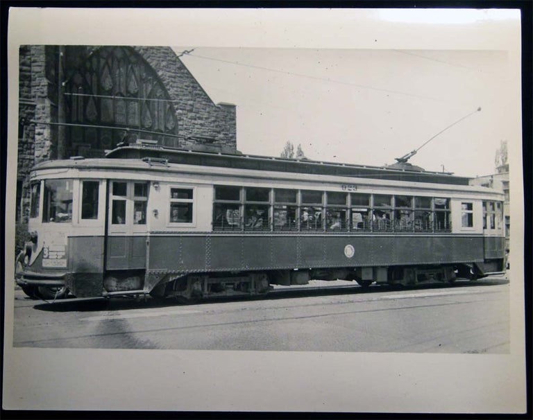 Item #26752 Photograph of a Georgia Power Co. Streetcar Railway Car in Atlanta 1945. Americana - 20th Century - Photography - Transportation - Rail.