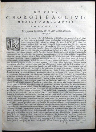 Opera Omnia Medico-Practica, et Anatomica Edititio Postrema Veneta Emendatissima, in Qua Prater Dissertationes & Alios Tractatus Atque Acessiones Ultimae Editionis...