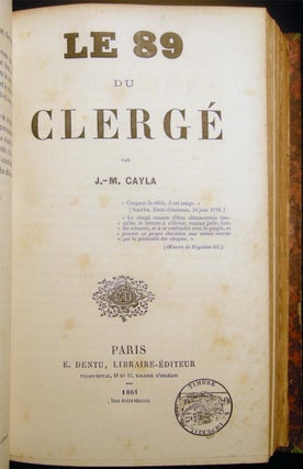 Collection of 19 Pamphlets by Various Authors, Bound in One Volume; Concerning the Papacy; Separation of Church & State; Political Liberties; Education and Caribbean History.