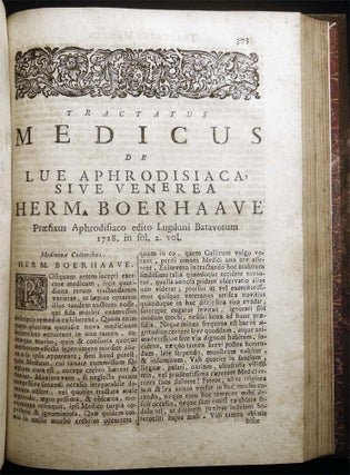Hermanni Boerhaave Opera Omnia Medica, Quorum Series Post Praefationem Subjicitur