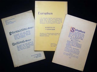 Item #27097 1892 Three Descriptive Pamphlets of Pharmaceutical Specialties of the Farbenfabriken...
