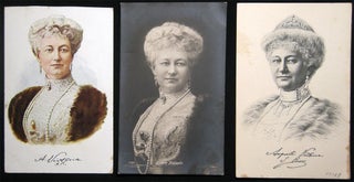 Item #4137 3 Early Auguste Victoria Kaiserin Cards. Europe Royalty