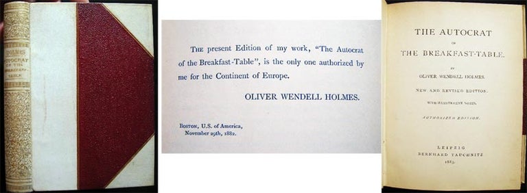Item #7193 The Autocrat of the Breakfast Table. Oliver Wendell Holmes.