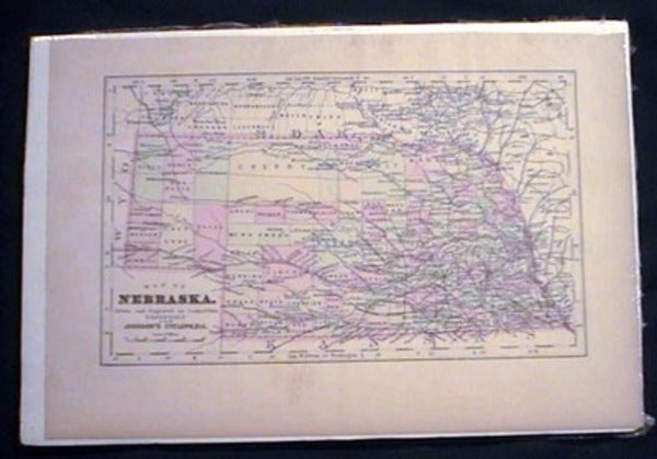 Item #8112 Map of Nebraska. Map of Nebraska.