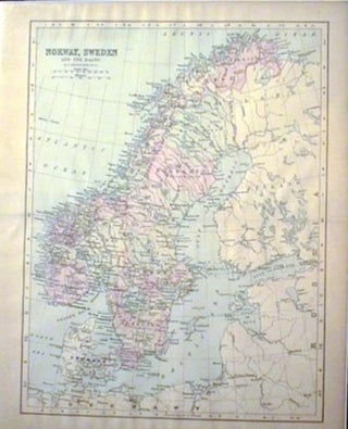 Item #8205 Map of Norway, Sweden and the Baltic. Sweden Norway, the Baltic