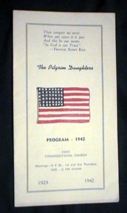 Item #8534 The Pilgrim Daughters Program - 1942 First Congregational Church. The Pilgrim daughters